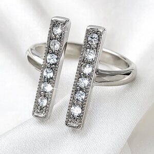 Lane Bryant Women’s Silver-Tone Crystal Ring – Sparkling Size 11 Fashion Jewelry